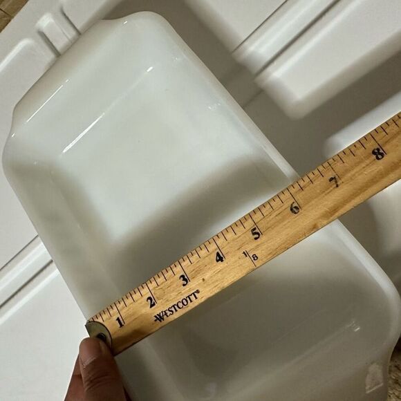 Fire King ANCHOR HOCKING 1.5Q Casserole Dish Atomic Star Candle Glow 432 Vintage - Picture 8 of 9